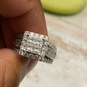 14k white gold 3 caret engagement ring